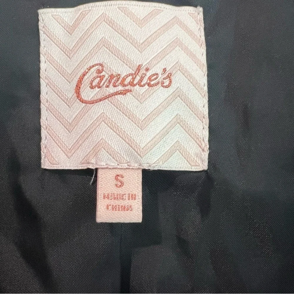 Candie's Y2K Women's Black Leather‎ Jacket Bikercore - Picture 2 of 10